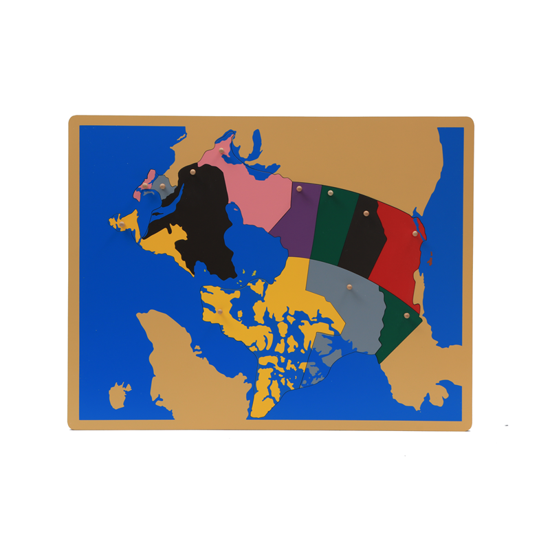 Kids Toys Canada - Drewniane puzzle mapy Kanady Montessori Geografia