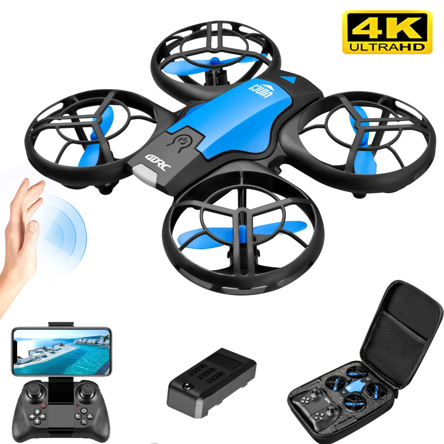 Kids Xbox Toys - V8 Nowy Mini Dron 4K Profesjonalny