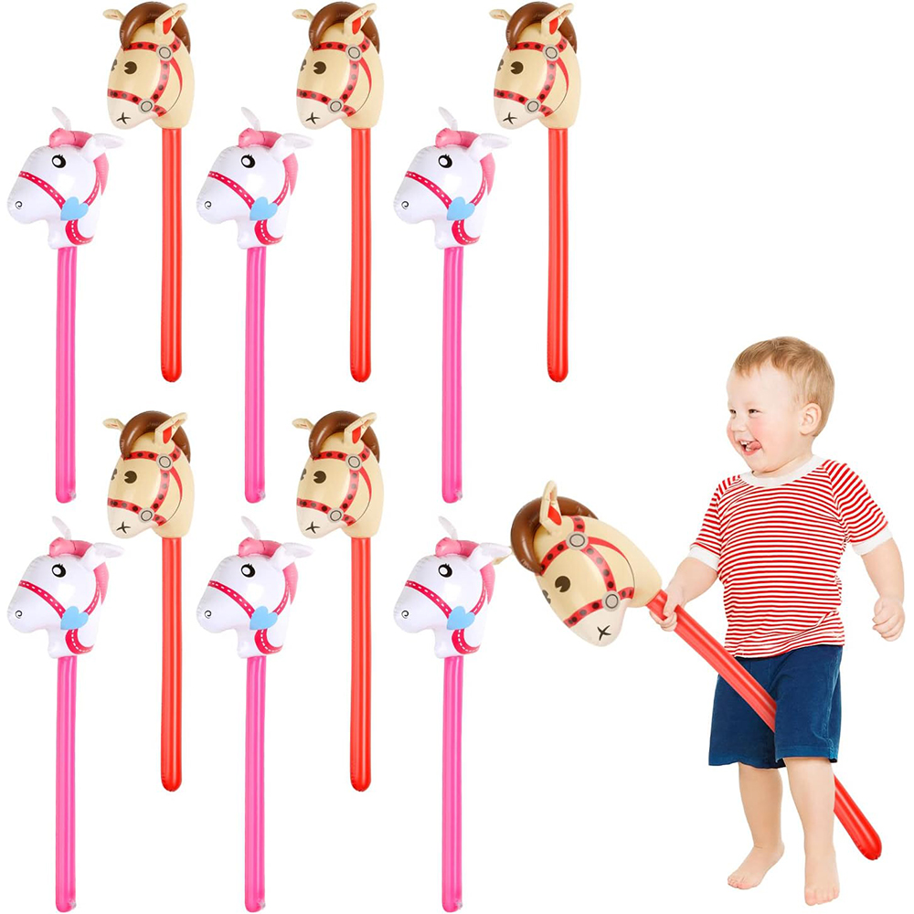 Kids Toys Horse - 2szt Głowa konia Balon na patyku