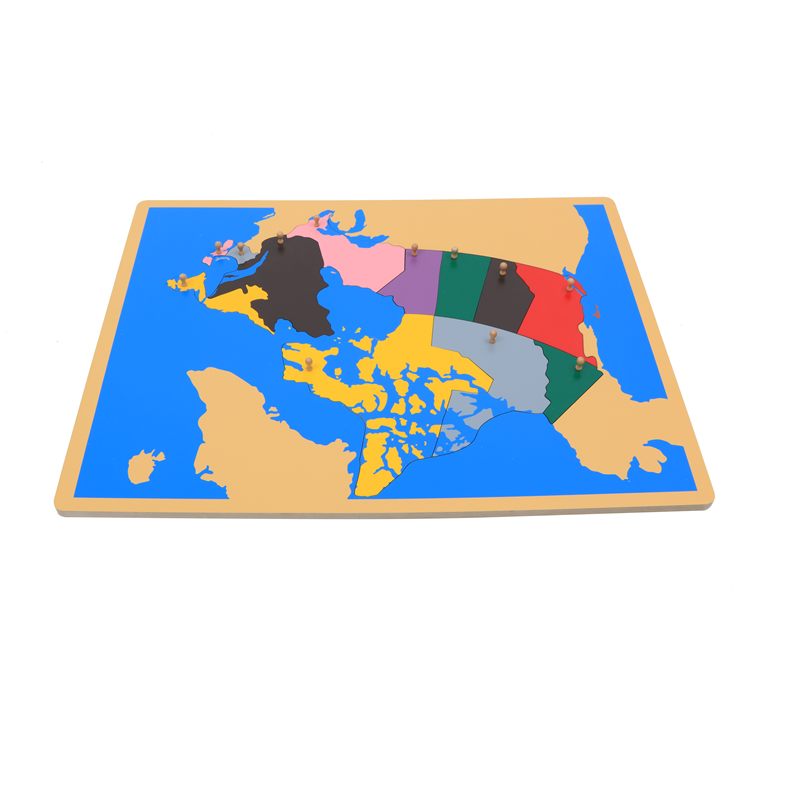 Drewniane puzzle mapy Kanady M – Kids Toys Canada recenzja i cena