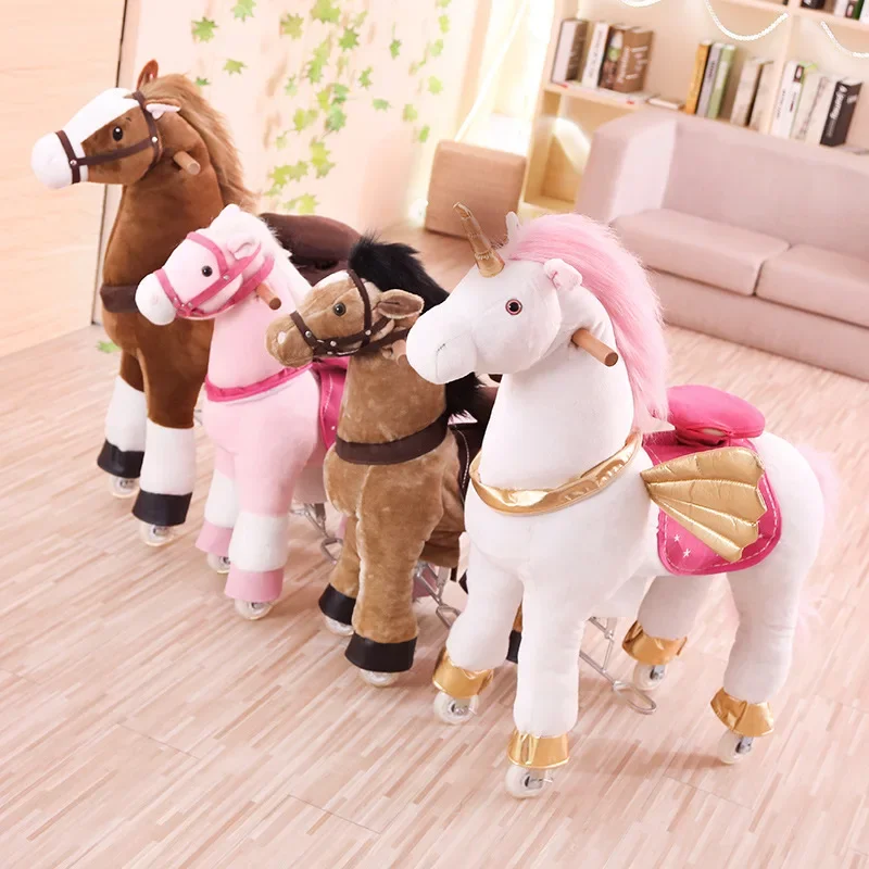 Wielobarwny Skaczący Koń Duża  – Kids Toys Horse recenzja i cena